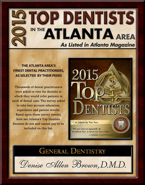 Dr. Denise Allen Brown, DMD makes Atlanta Magazine's 2015 Top Dentists list!